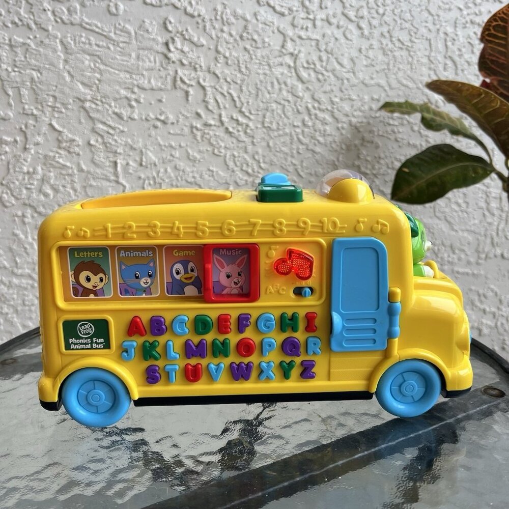 LeapFrog Phonics Fun Animal Bus Musical ABC Learning Toy‎ Lights Sounds WORKS